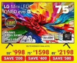 Visions Electronics LG Mini LED QNED evo AI offer