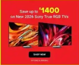 Visions Electronics Sony True RGB TVs offer