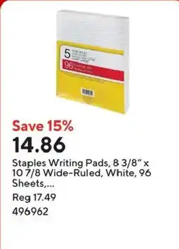 Staples Staples Writing Pads offer