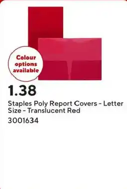 Staples Staples Poly Report Covers offer