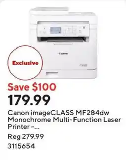 Staples Canon imageCLASS MF284dw Monochrome Multi-Function Laser Printer offer