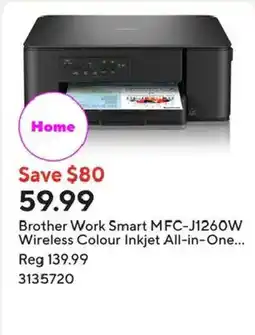 Staples Brother Work Smart MFC-J1260W Wireless Colour Inkjet All-in-One offer