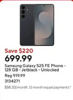 Staples Samsung Galaxy S25 FE Phone offer