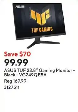 Staples Asus tuf 23.8" gaming monitor - black - vg249qe5a offer