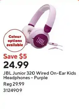 Staples Jbl junior 320 wired on-ear kids headphones - purple offer