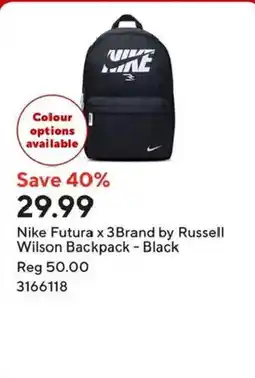 Staples Nike Futura x 3Brand by Russell Wilson Backpack - Black offer