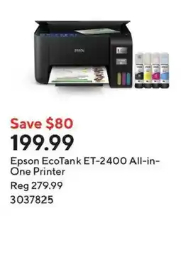 Staples Epson EcoTank ET-2400 All-in-One Printer offer