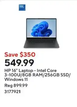 Staples Hp 16" laptop offer