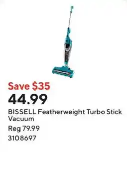 Staples Bissell featherweight turbo stick vacuum offer