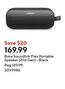 Staples Bose Soundlink Flex Portable Speaker (2nd Gen) - Black offer