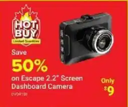 Visions Electronics Escape 2.2" Screen Dashboard Camera offer