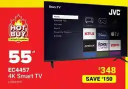 Visions Electronics JVC 55" 4K Smart TV offer