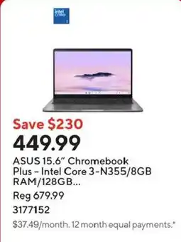 Staples Asus 15.6" chromebook plus offer
