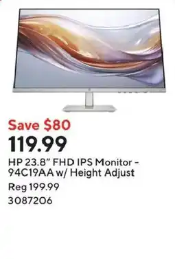 Staples Hp 23.8" Fhd Ips Monitor offer