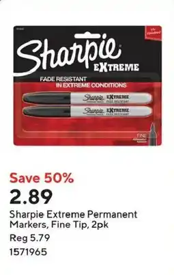 Staples Sharpie Extreme Permanent Markers offer