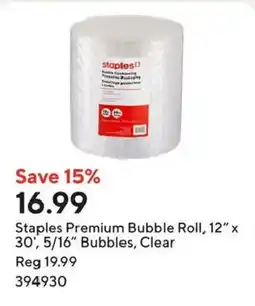 Staples Staples premium bubble roll offer