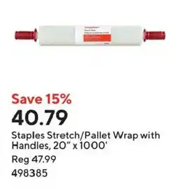 Staples Staples stretch/pallet wrap with handles offer