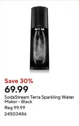 Staples Sodastream terra sparkling water maker - black offer