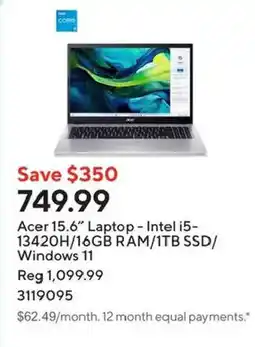 Staples Acer 15.6" Laptop offer
