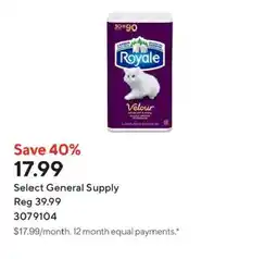 Staples Royale Velour offer