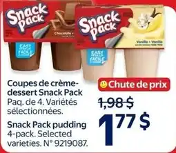 Walmart Snack Pack pudding offer