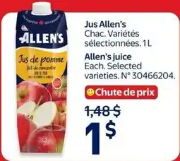 Walmart Allen's juice each selected varieties offer
