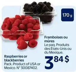 Walmart Raspberries or blackberries offer