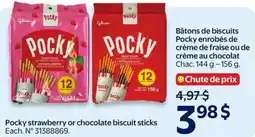 Walmart Pocky strawberry or chocolate biscuit sticks offer