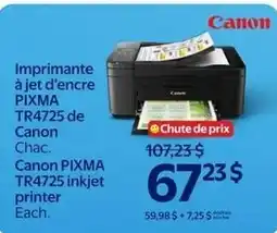 Walmart Canon PIXMA TR4725 inkjet printer offer