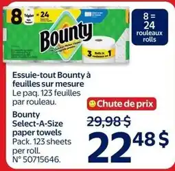 Walmart Bounty Select-A-Size paper towels offer