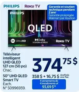 Walmart Philips 50" UHD QLED Smart TV offer