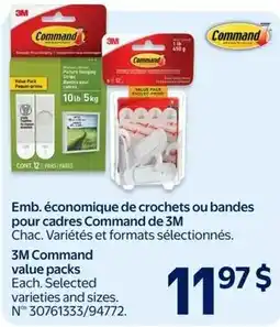 Walmart 3M Command value packs offer