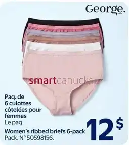 Walmart George women's ribbed briefs offer