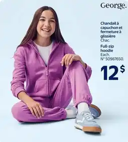 Walmart George full-zip hoodie offer