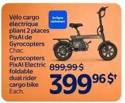Walmart Gyrocopters PixAI Electric foldable dual rider cargo bike offer
