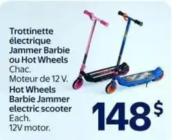 Walmart Hot Wheels Barbie Jammer electric scooter offer