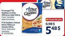 Walmart P'tit Québec cheese block or shredded offer