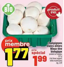 Metro Life Smart organic white mushrooms offer