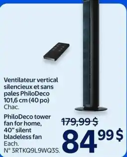 Walmart PhiloDeco tower fan for home offer