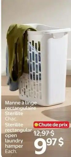 Walmart Sterilite rectangular open laundry hamper offer