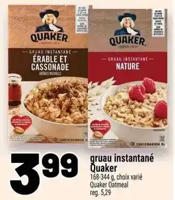Metro Quaker gruau instantané offer
