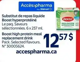Walmart Boost high protein meal replacement drink offer