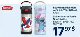 Walmart Thermos spider-man or stitch 12-oz bottle offer