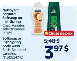 Walmart Softsoap or Irish Spring body wash offer