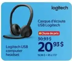 Walmart Logitech USB computer headset offer