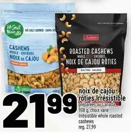 Metro Irresistible roasted cashews offer