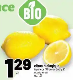 Metro citron biologique offer