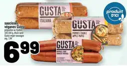 Metro Gusta vegan sausages offer