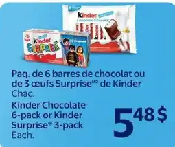 Walmart Kinder Chocolate 6-pack or Kinder Surprise 3-pack offer