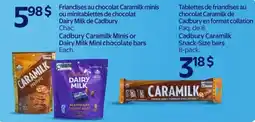Walmart Cadbury Caramilk Minis or Dairy Milk Mini chocolate bars offer